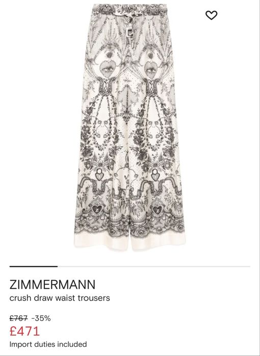 Костюм Zimmermann, р.XS ( підійде й на S), новий