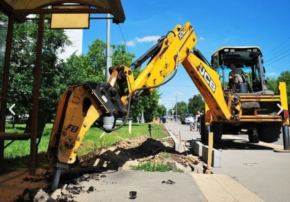 Услуги, аренда экскаватора, траншеи, демонтаж, гидромолот