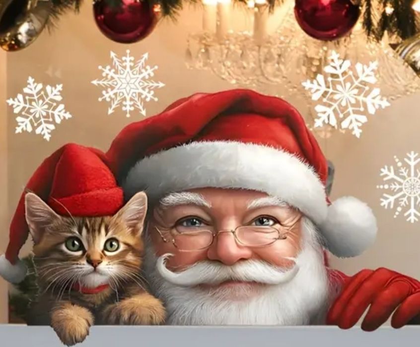 Naklejka na okno szybę świąteczna dekoracja okienna Boże narodzenie