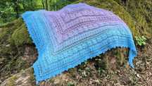 Czar lata "Alena" chusta na szydełku. Handmade, ombre 195/135/85