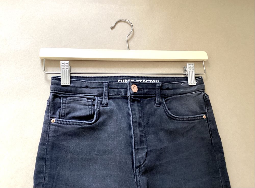 Spodnie jeansy skinny fit szare dla dziewczynki 9-10 lat 140 cm Denim