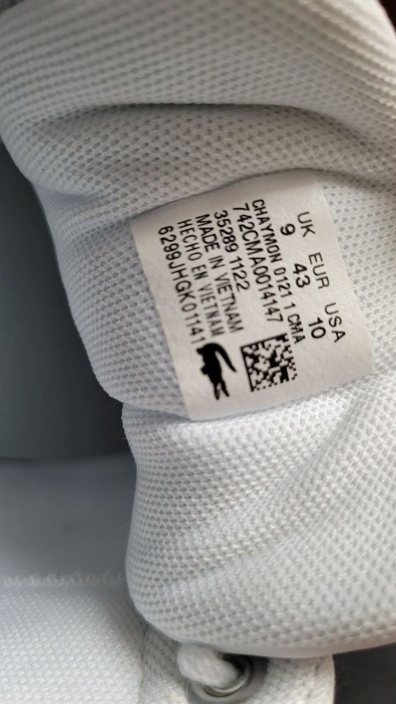 Buty białe Lacoste Chaymon 0121 1 CMA