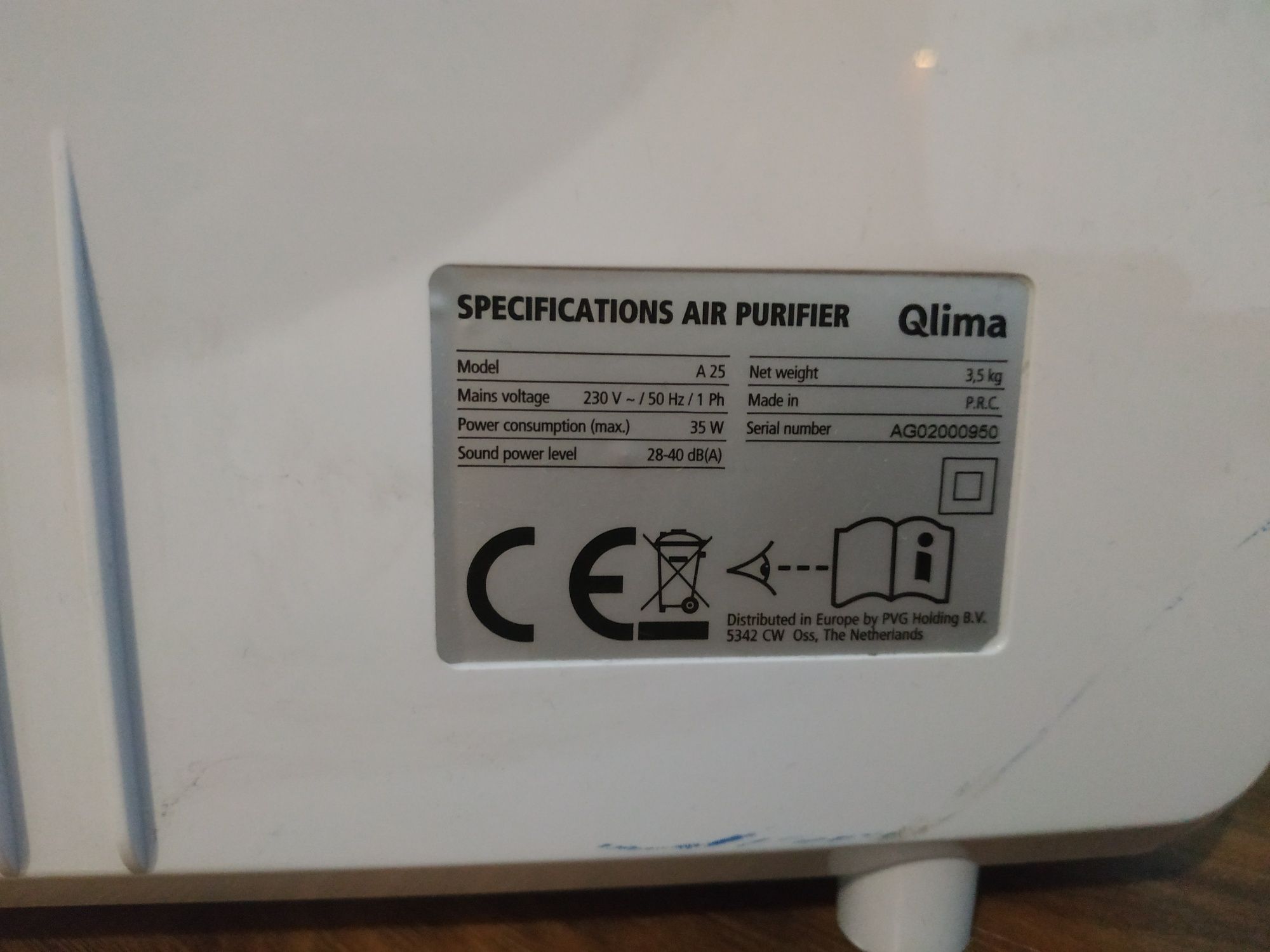 Oczyszczacz powietrza Qlima A25