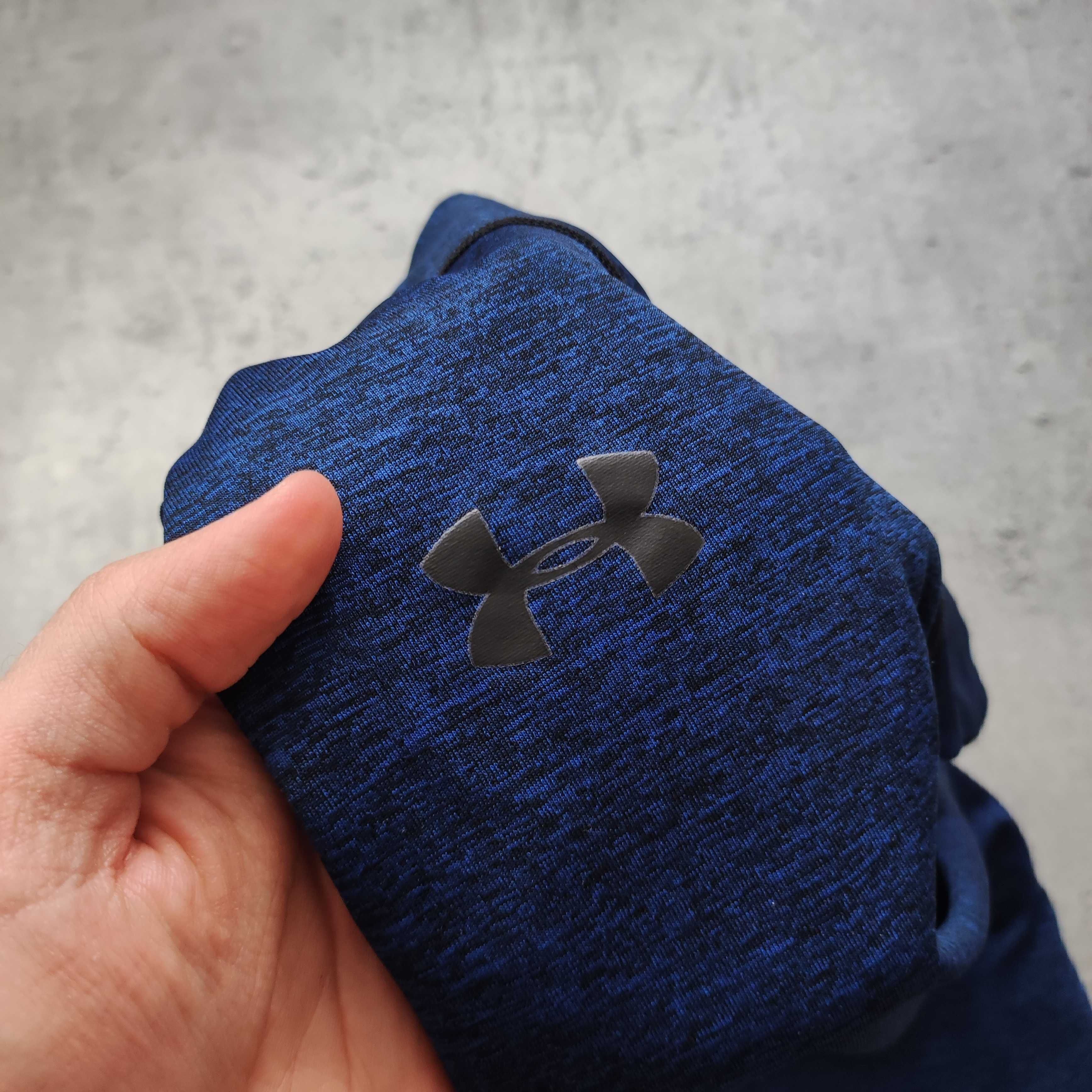 MĘSKA Koszulka Sportowa Granatowa PREMIUM Under Armour HeatGear Logo