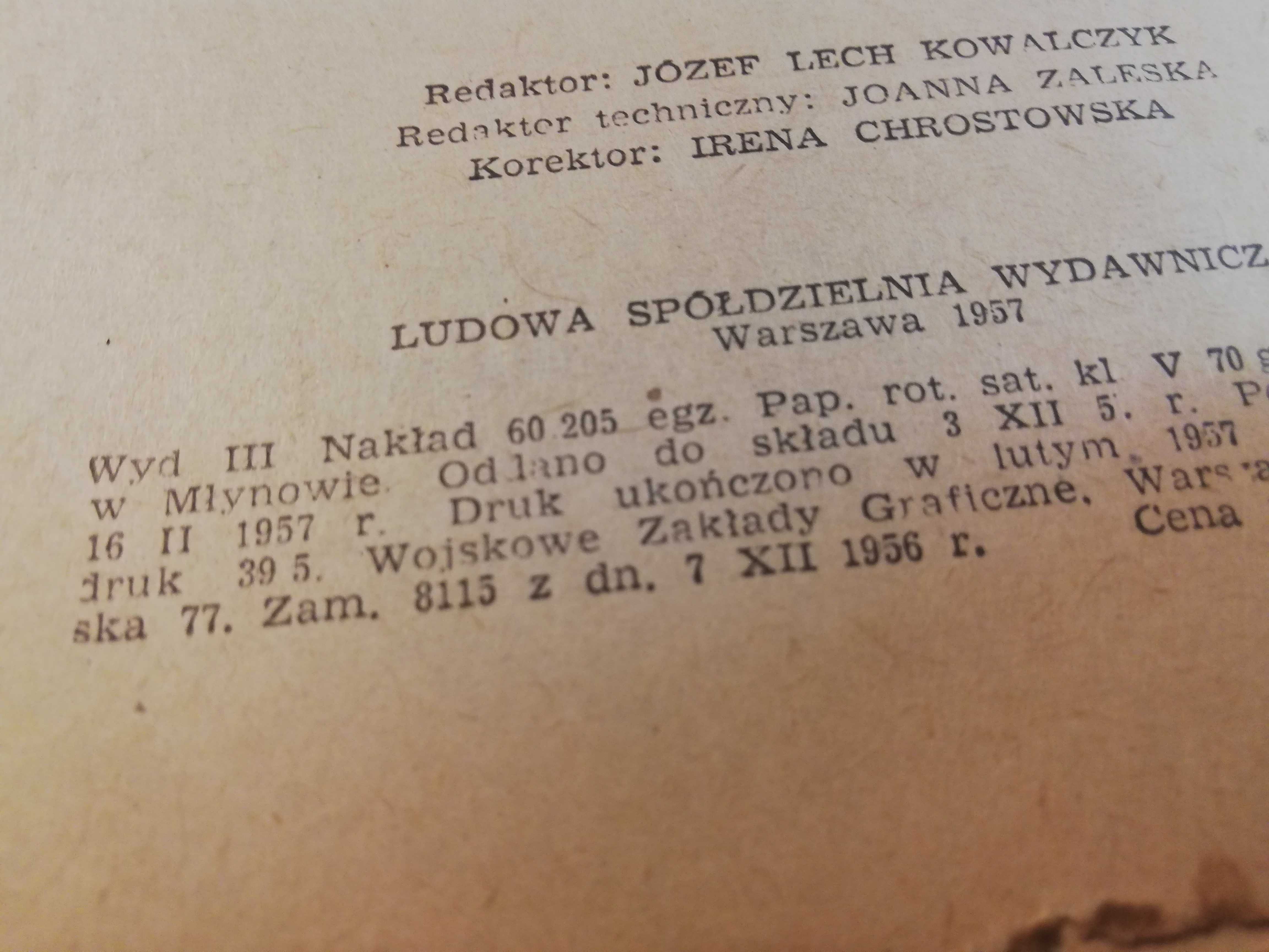 Stach z konar - Józef Ignacy Kraszewski - wydanie III - 1957 rok