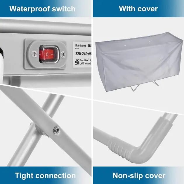 Електрична сушарка для білизни Rainberg EA-0149 від розетки