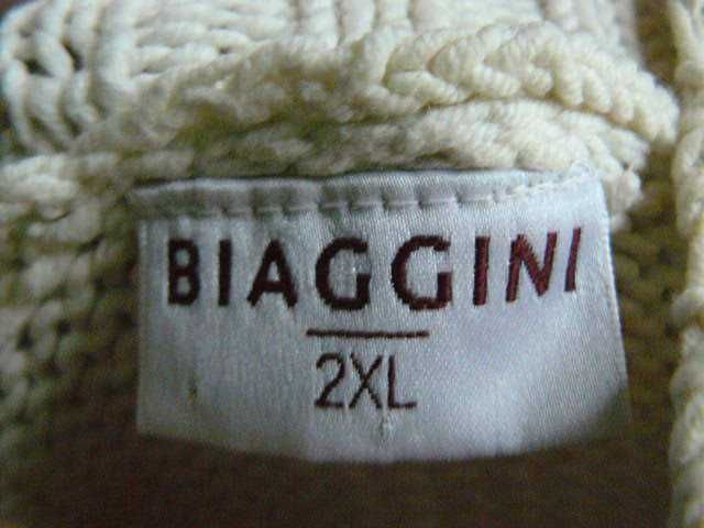 BIAGGINI sweter bolerko rozpinany 44 46 48 kremowy 2XL do sukienki