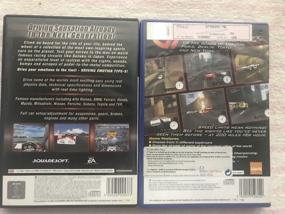 2 jogos ps2 - GT racers e S Driving emotion type-s