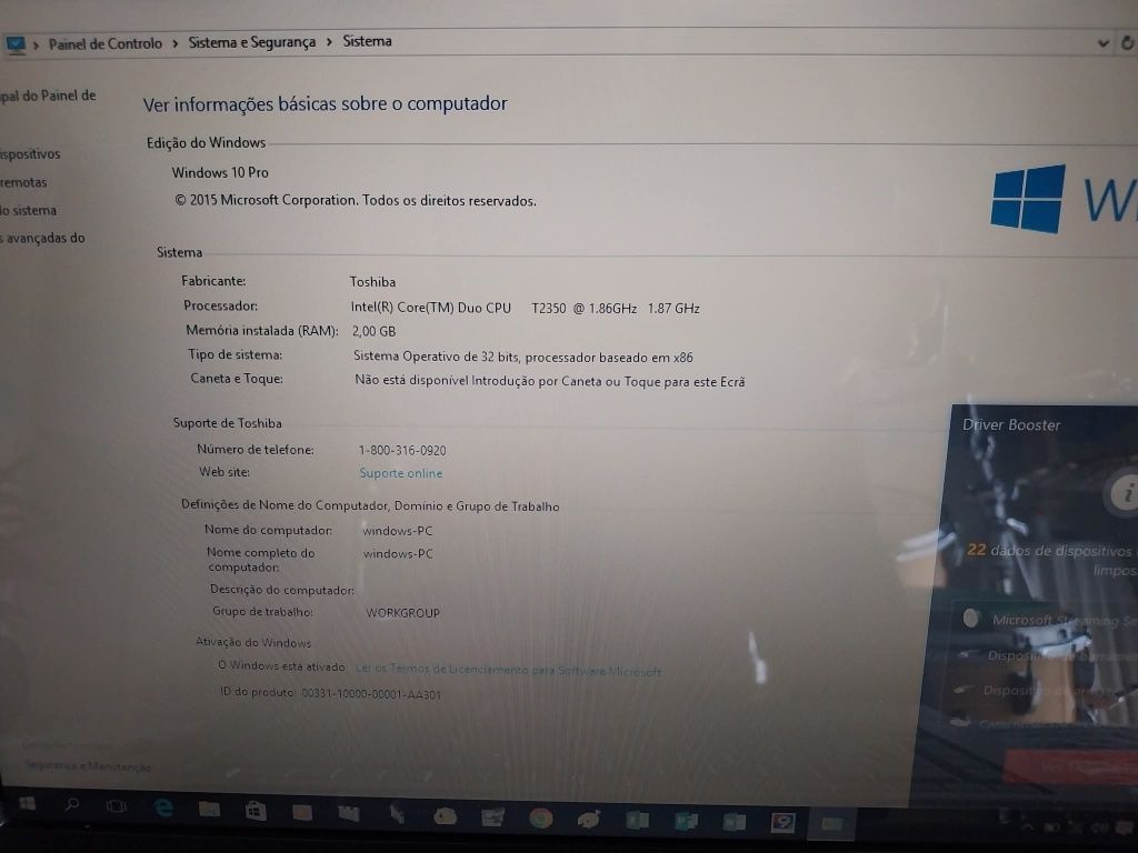 Vendo computador toshiba