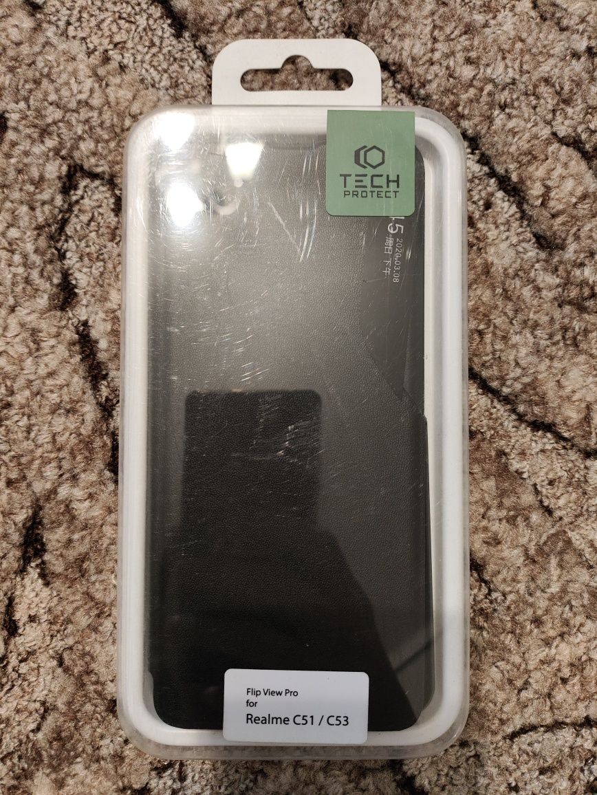 Etui na komórkę flip view Pro do REALME C 51 i C 53 czarne