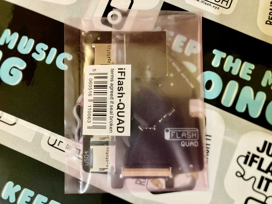 Адаптер MicroSD iFlash Quad 2025 для iPod Classic 3/4/5/5.5/6/7/7.5