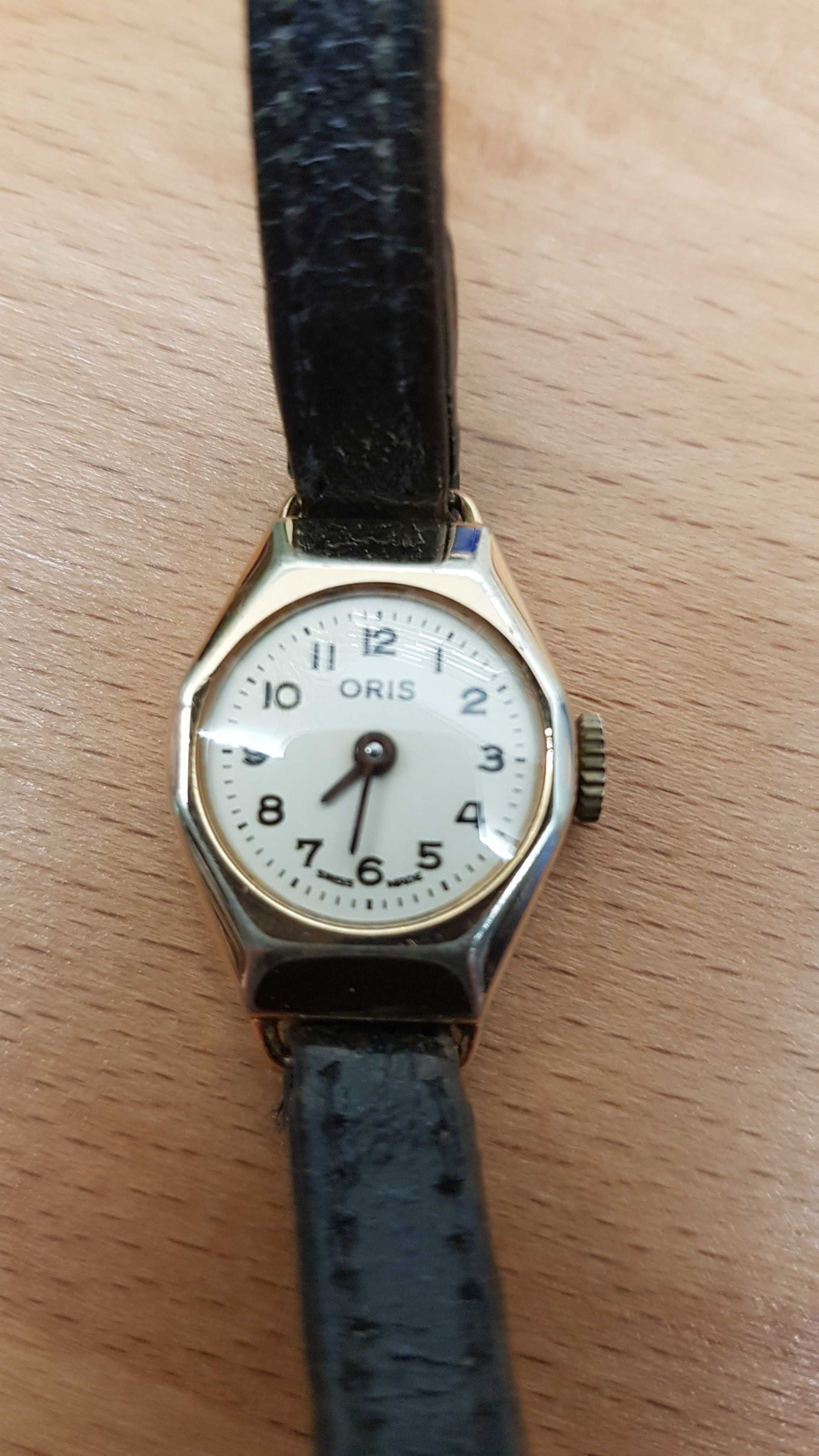 Vintage *Oris* szwajcarski zegarek damski Au