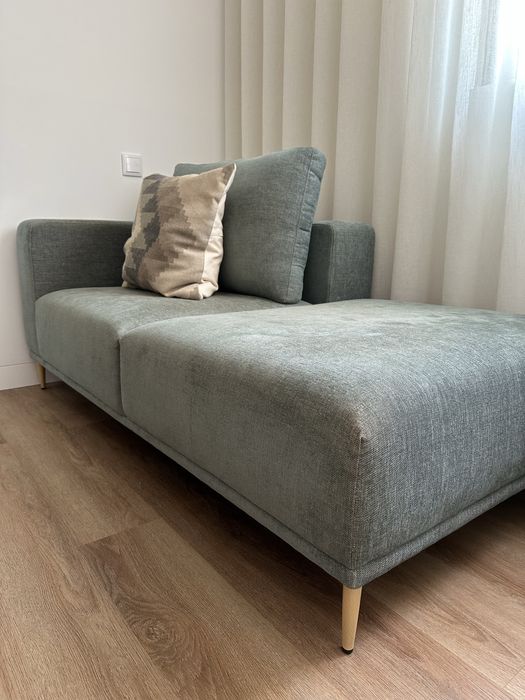 Sofá-chaise em algodão