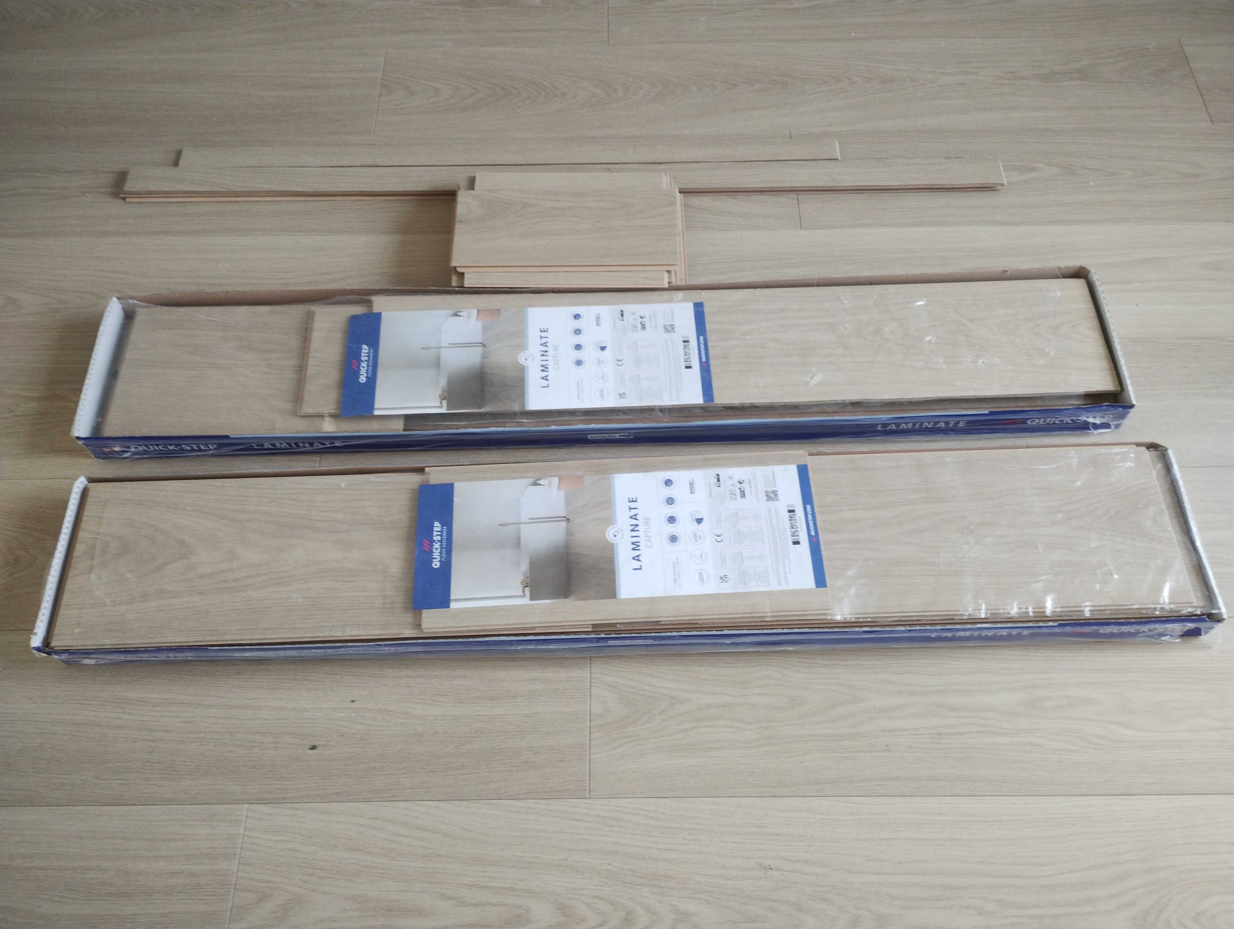 Sprzedam paczkę paneli laminowanych Dąb beżowy lakierowany- Quick-Step