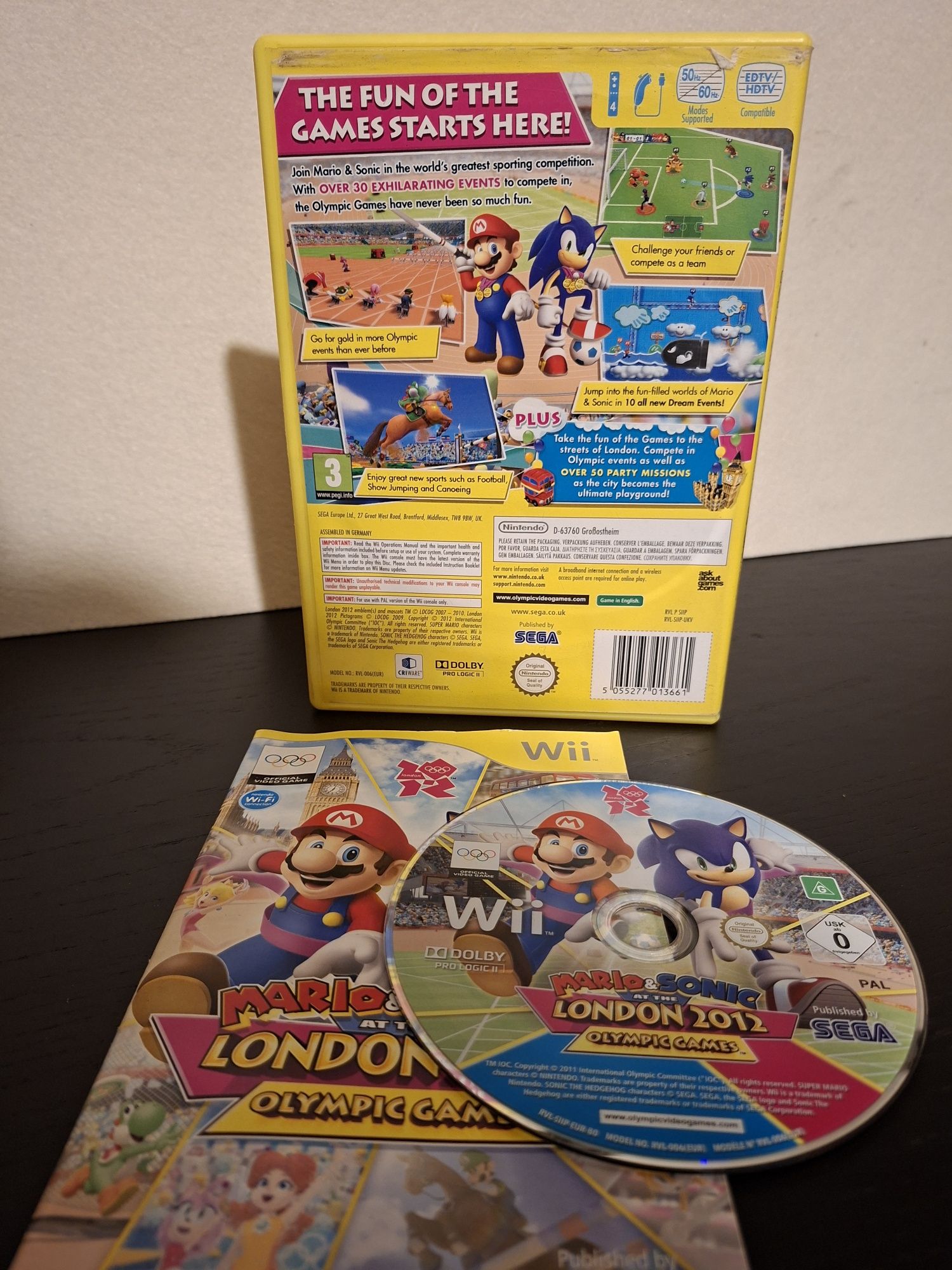 Mario & Sonic at the London 2012 Olympic Games Wii com caixa e manual