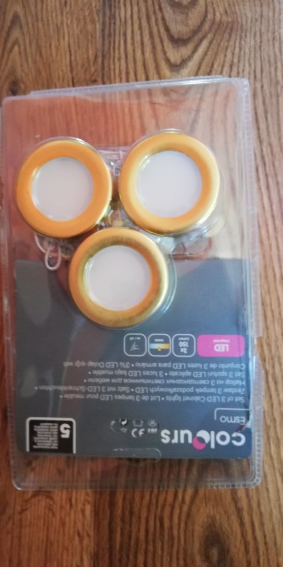 Zestaw lampek podszafkowych Led Colours, złoty kolor