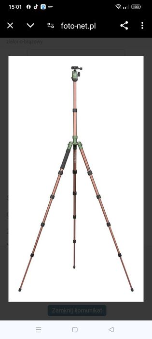 Statyw Fotopro X-go geco z głowicą kulową FPH - 42Q zielono-brązowy