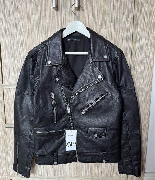 Zara ramoneska skórzana S czarna skóra naturalna