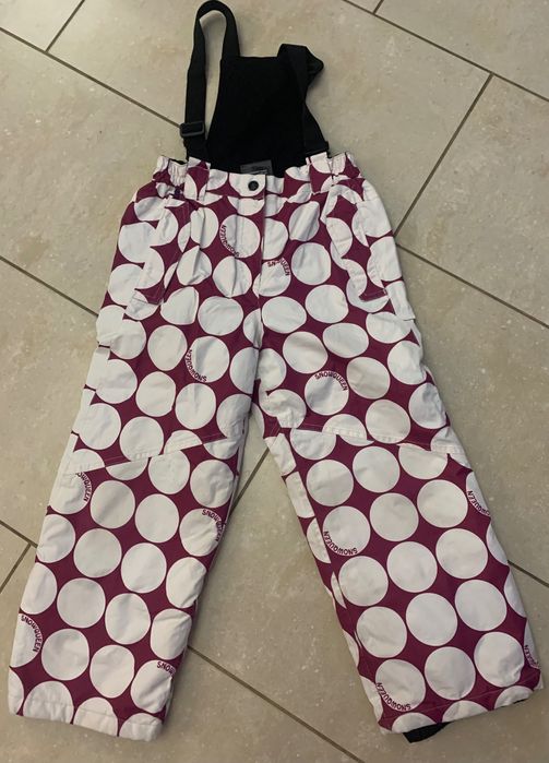 C&A Rodeo zimowe spodnie narciarskie dziewczynka 128 cm super wzory