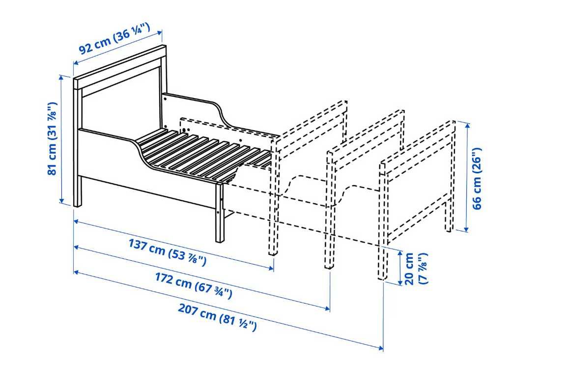 Cama criança extensível - SUNDVIK 80x200 cm