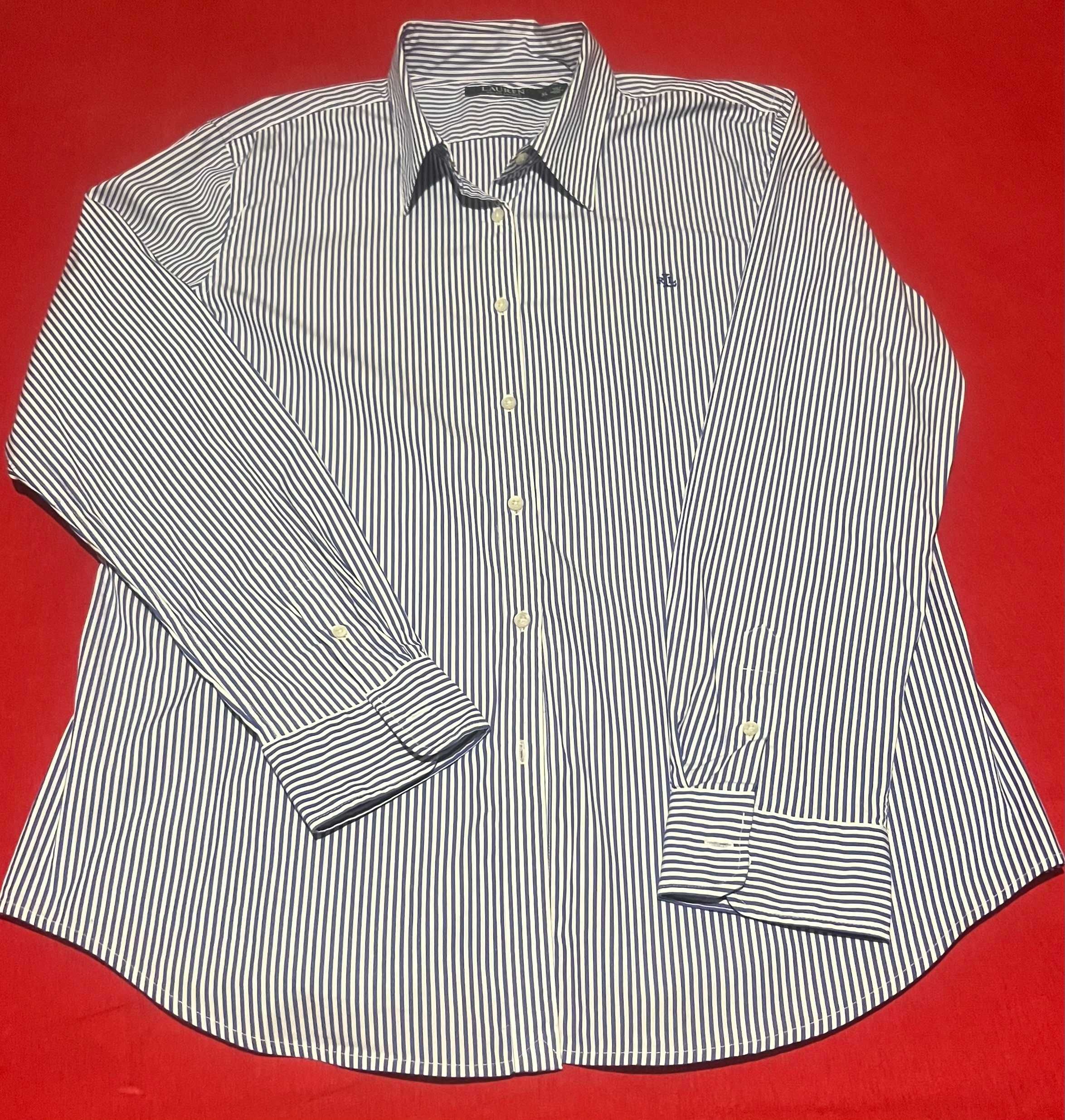 Стильная рубашка в полоску Ralph Lauren L/XL как новая!