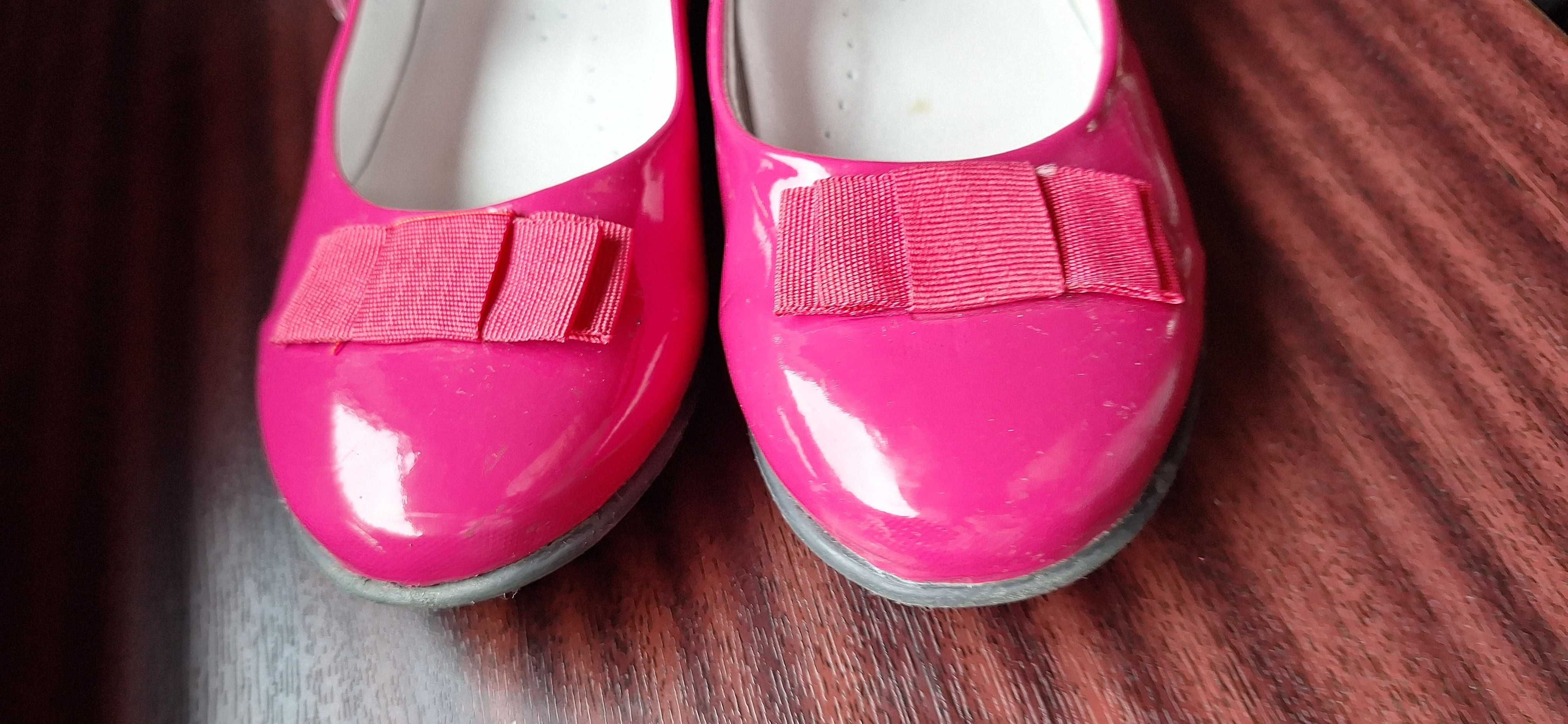 Buty, półbuty, lakierki, Kornecki r.34 fuksja, rozowy