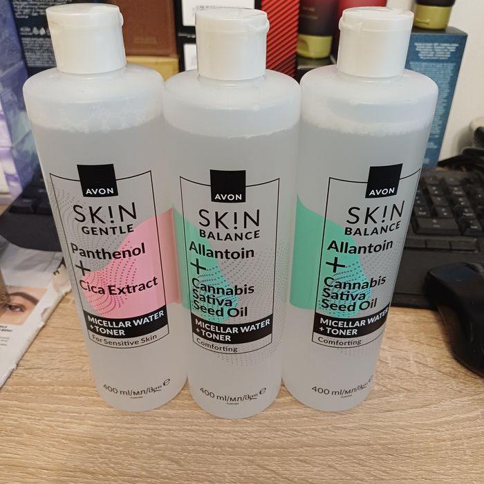 zestaw 3 x płyn micelarny 400 ml avon skin