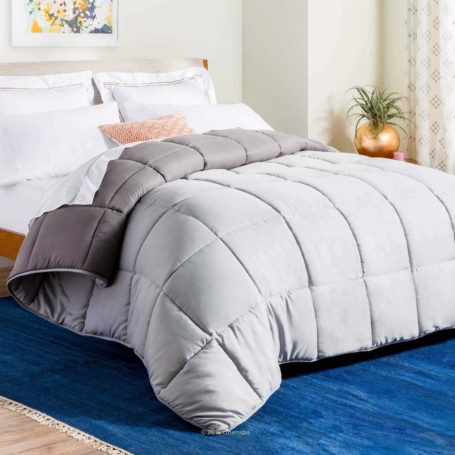Linenspa all-season duvet – very soft – duvet 135 x 200 cm, grey