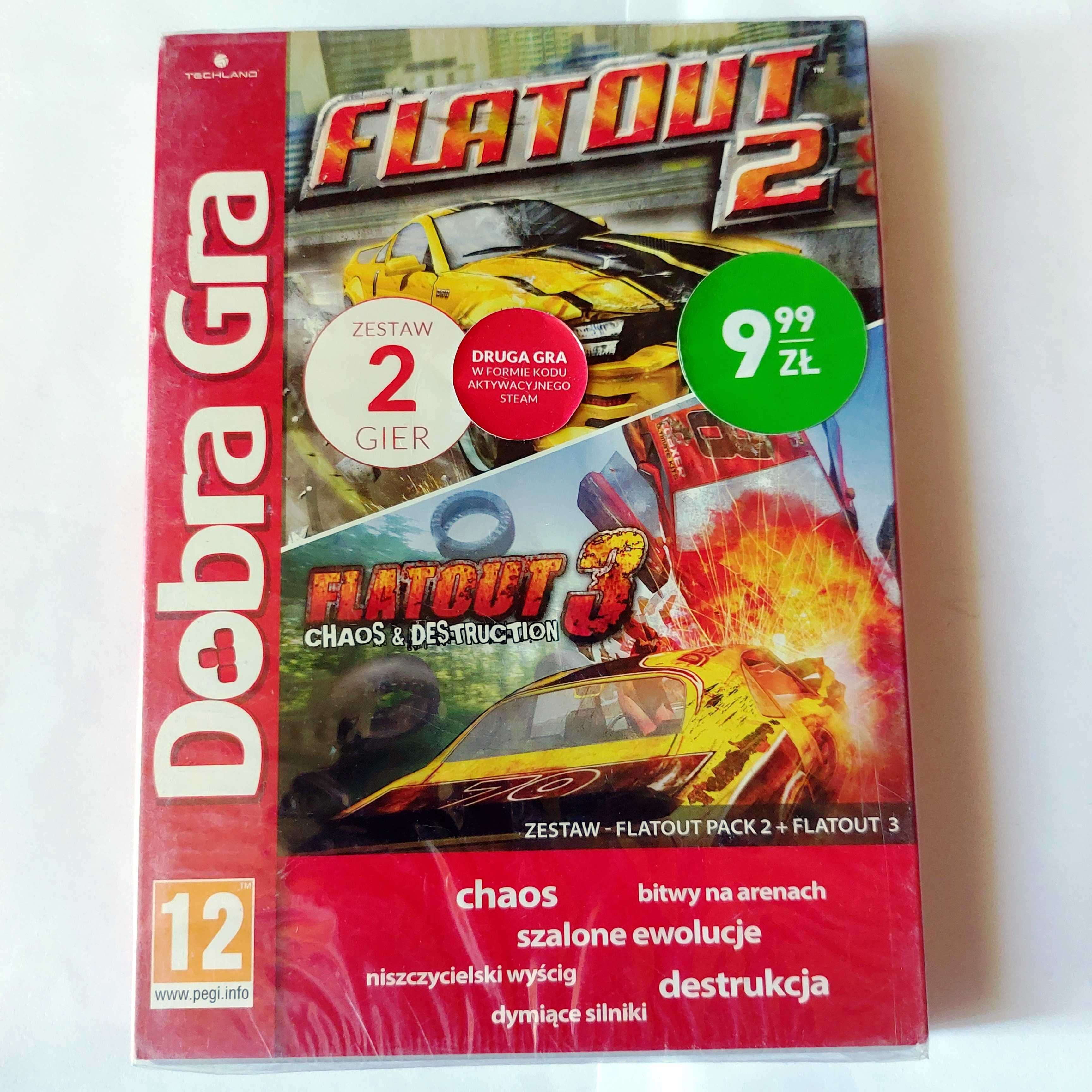 ZESTAW GIER PC: Knock_knock,  Aarklash Legacy, Flatout 2 i 3, A-men