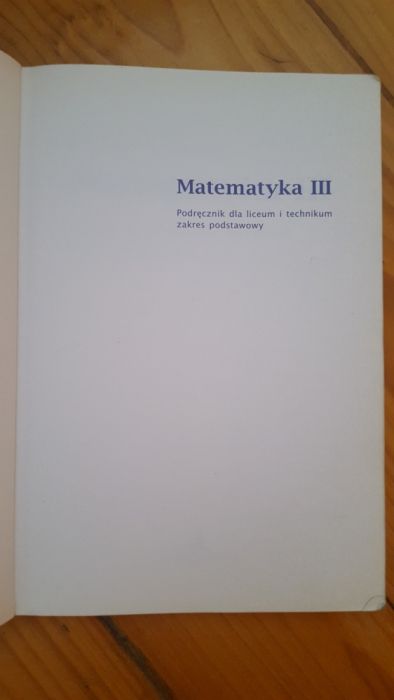 Używany Podręcznik matematyka 3 GWO liceum+technikum