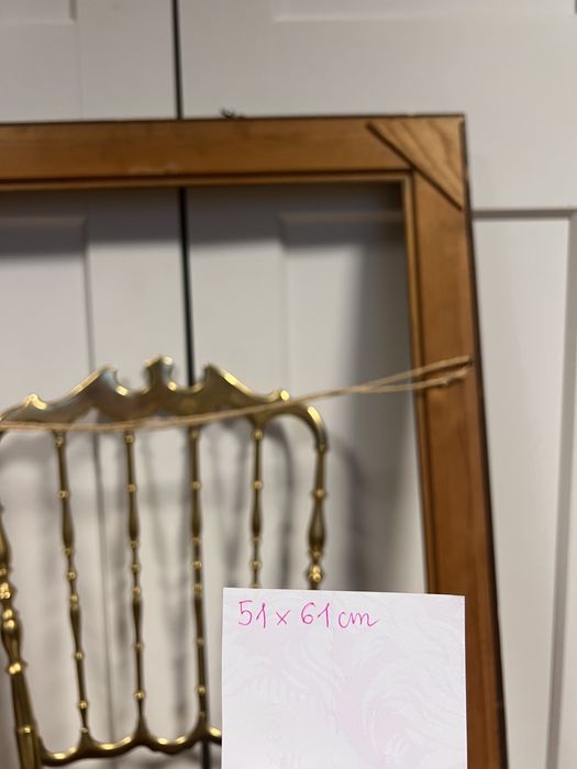 Rama do obrazu lustra obraz lustro antyk vintage drewniana złota