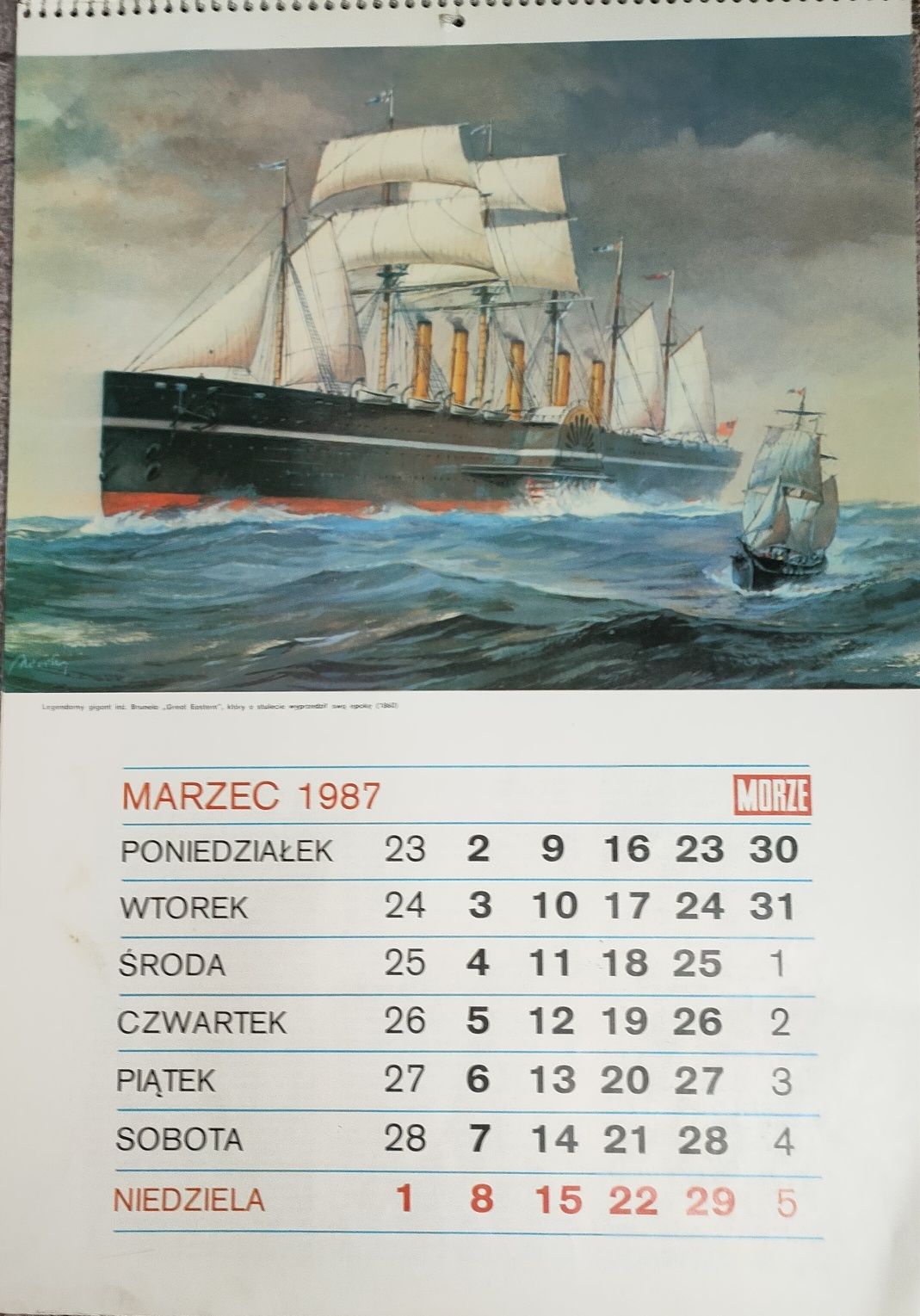 Kalendarz morza 1987