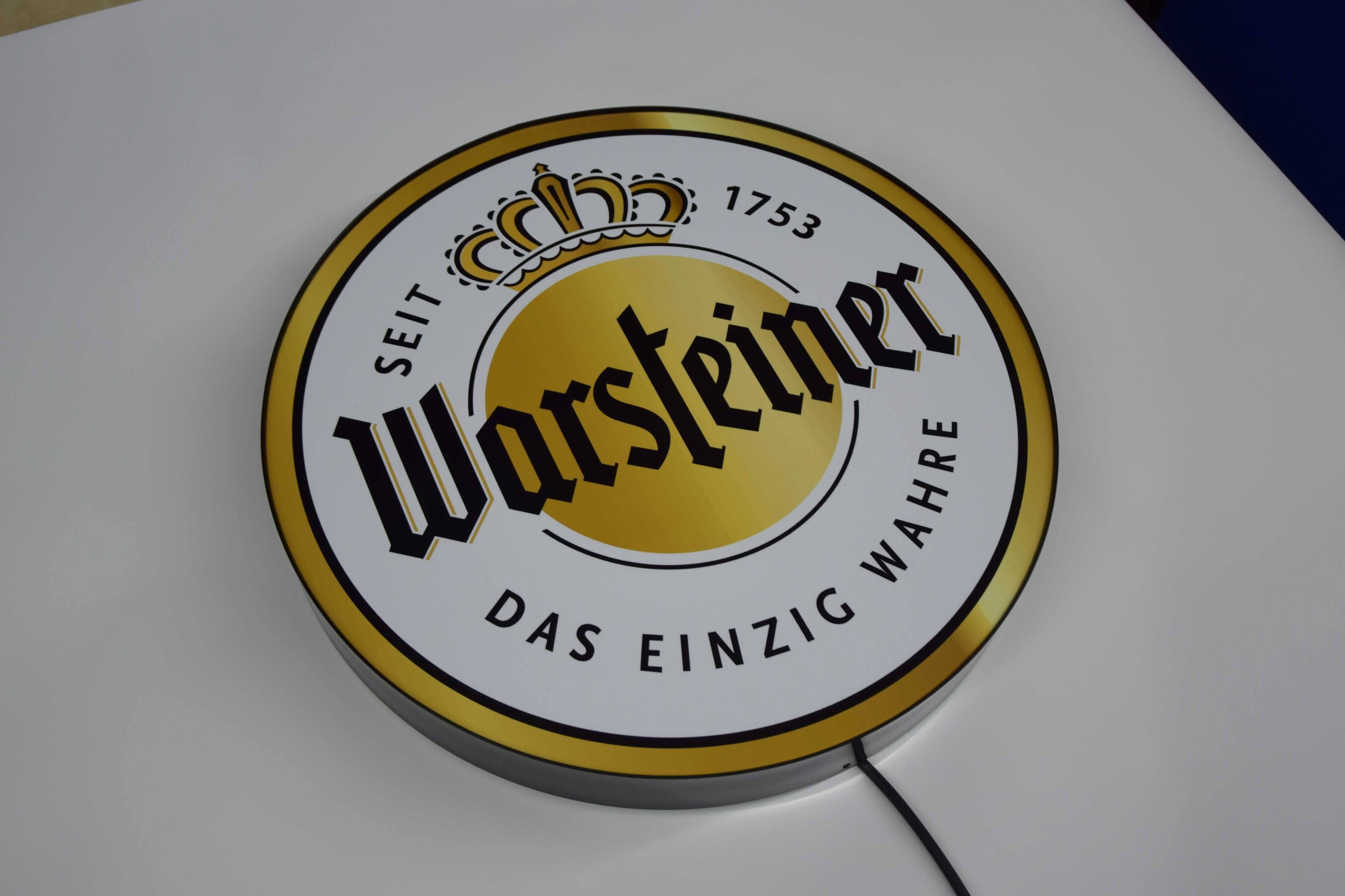 LED Neon WARSTEINER, Logo 3D do Baru, Szyld, Reklama, Baner, Ledon