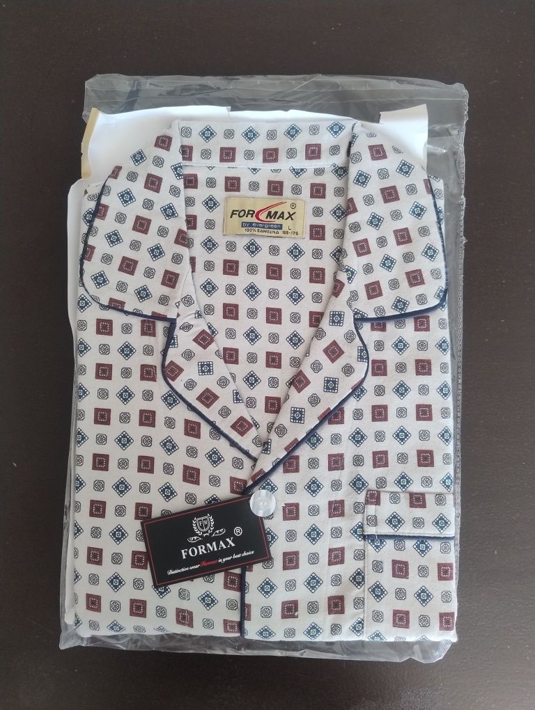 Formax. Piżama flanelowa męska rozm. L, góra, marynarka