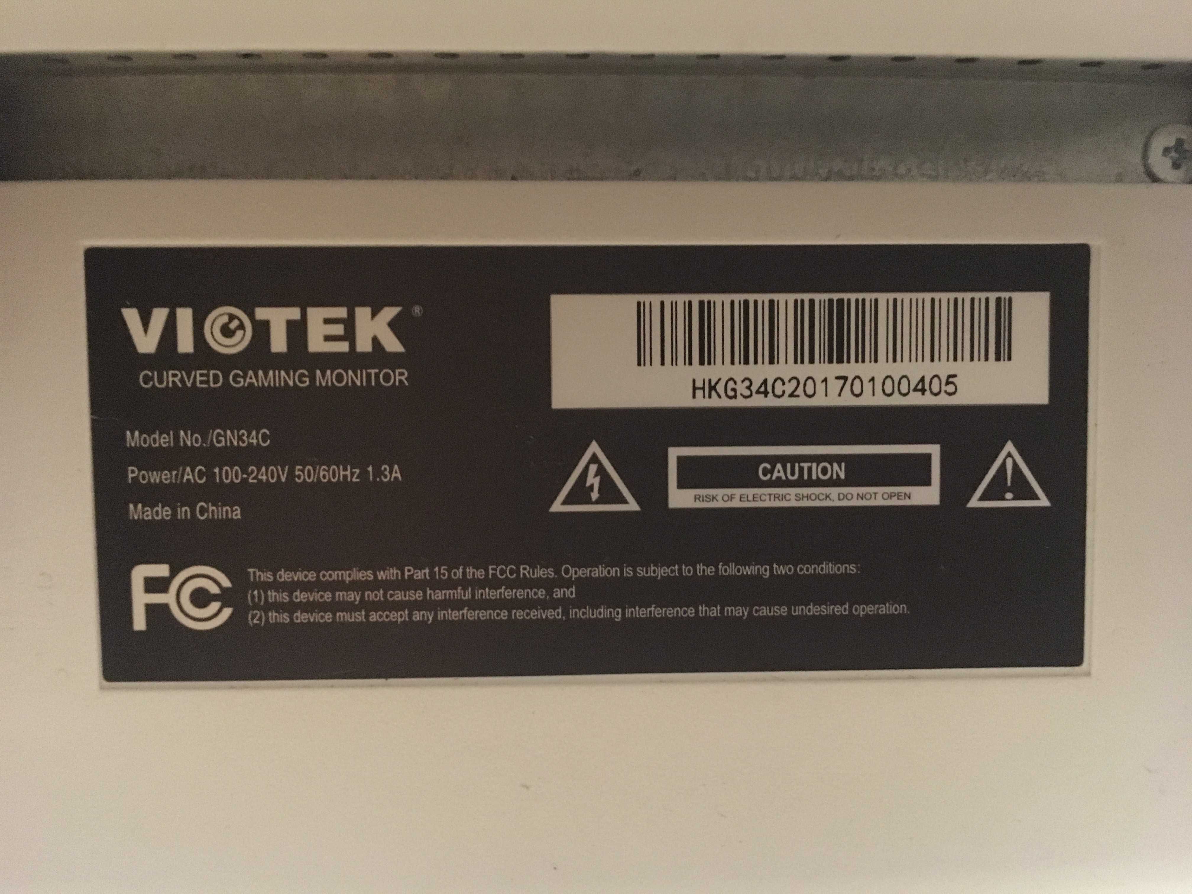 Монитор 34" 21:9 Viotek ОПИСАНИЕ