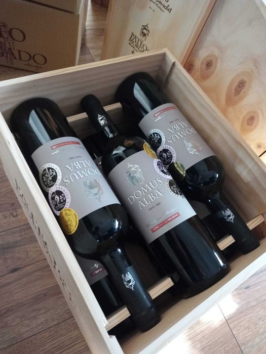 Caixa de madeira p Vinhos Alentejanos presente Natal Aniversário