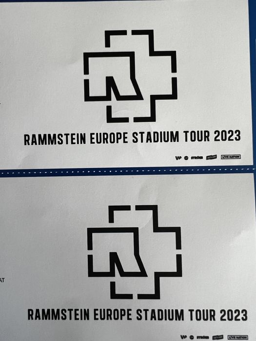 Rammstein 31.07.23 płyta 2 bilety