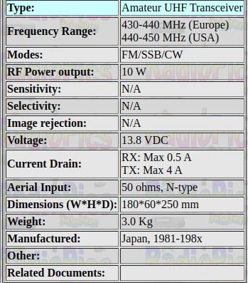 Rádio Yaeso FT-780R