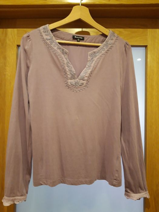 T-shirt lilás de mangas compridas da Massimo Dutti (S/M)