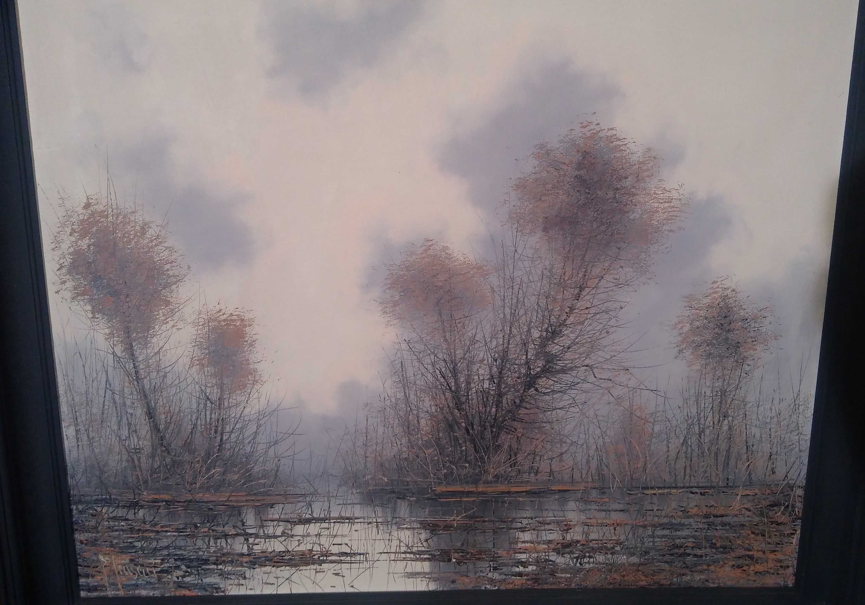 Obraz Pejzaż , Bohdan Piasecki , płótno , olej , wym. 73x60 cm.