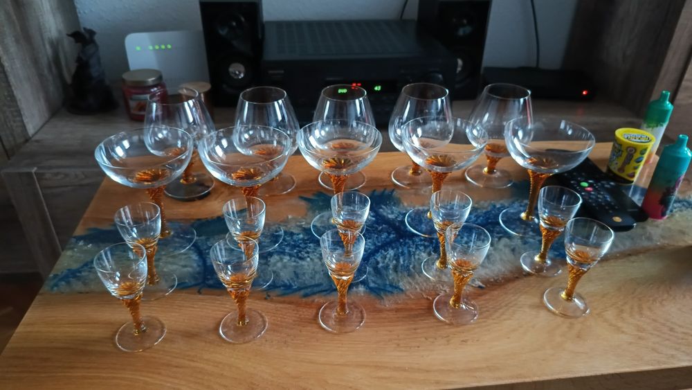 Zestaw kieliszków kryształowych Bohemia