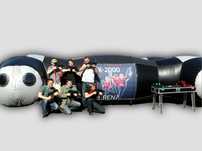 Laser tag mobilna dmuchana arena wieża do skoków wymiatacze wipeout