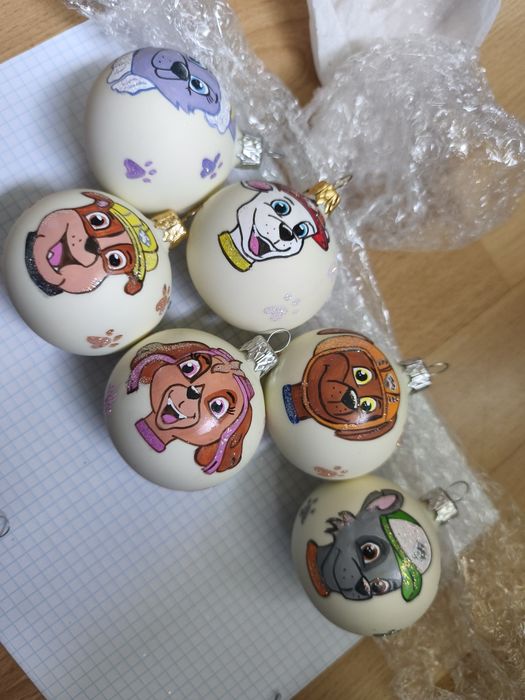 Bombki psi patrol ręcznie malowane