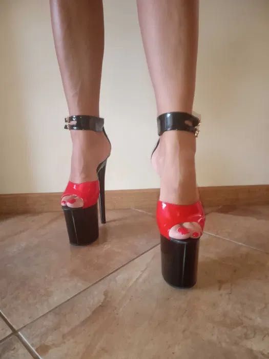 128/ODRĘKI 40 Sexy szpilki sandały szklanki gogo exotic pole dance20cm