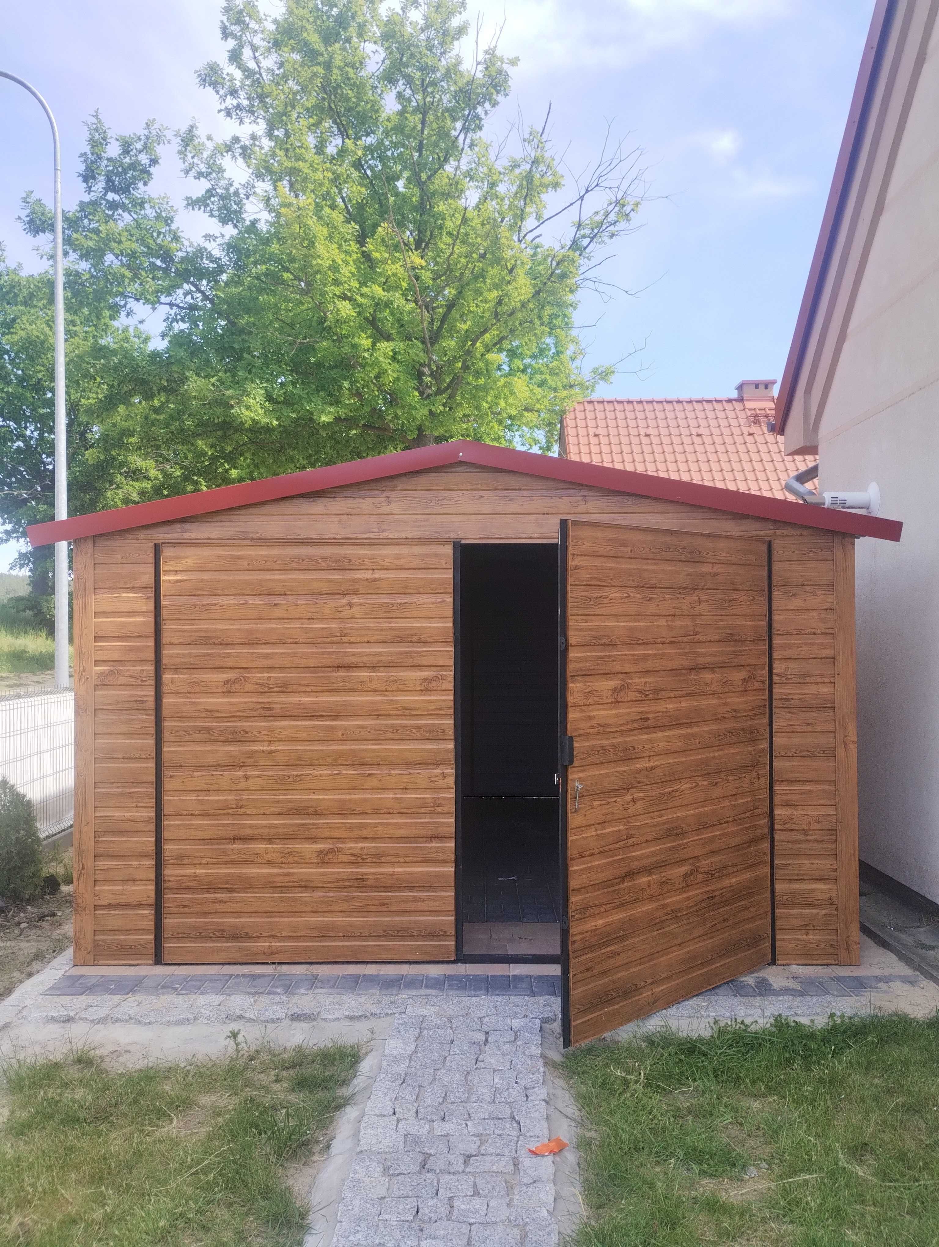 garaż blaszany 3,5x5, 4x6, 6x5,8 drewnopodobny, blaszaki, hale, wiaty
