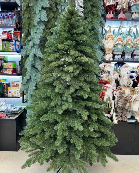 Лита ялинка Ель литая Ковалівська зелена блакитна з підставкою Елка