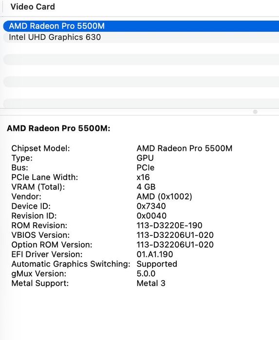 MacBook Pro 16’ 2019 Intel i9 16Gb 512Gb Silver 89%