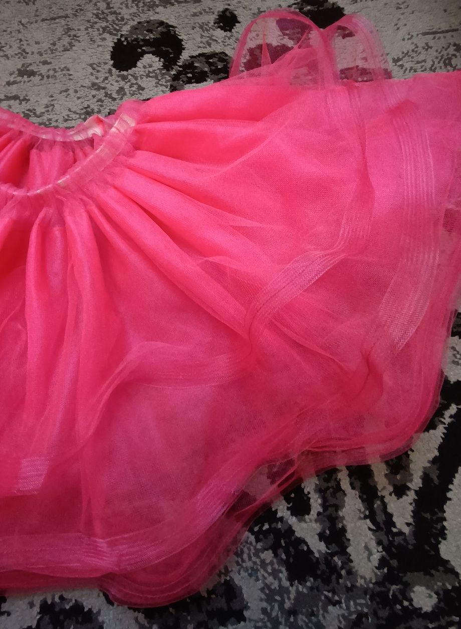 Рожева спідниця з фатину дівчинка 5-8 років, розовая фатиновая юбка