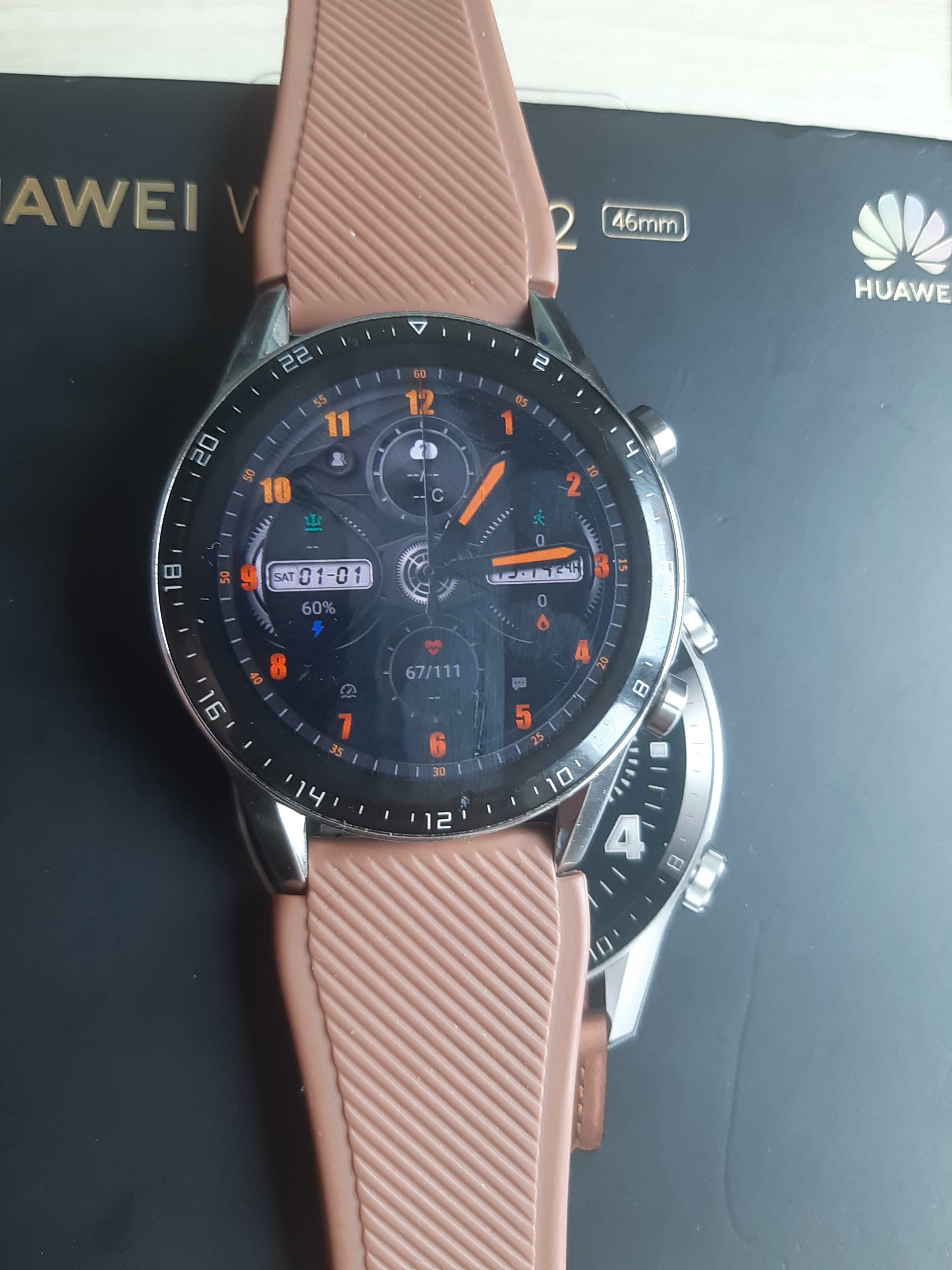 Smartwatch Huawei Watch GT 2 46 mm zegarek, opaska  LTN-B19 uszkodzony