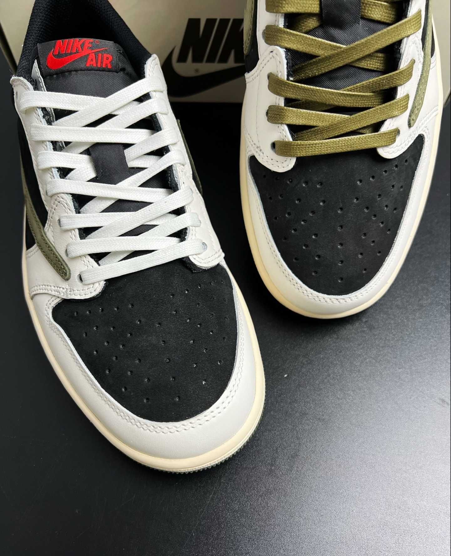 Buty Nike Retro Low OG SP r46 / jordan 1 / Olive / Travis Scott